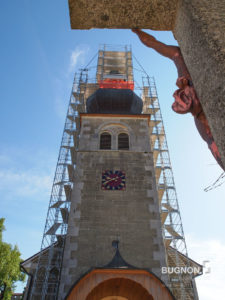 Echafaudages clocher Vaulruz Fribourg