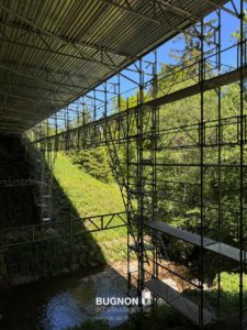 Portique,cintre et surface sur le pont de Gérignoz