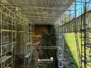 Portique,cintre et surface sur le pont de Gérignoz