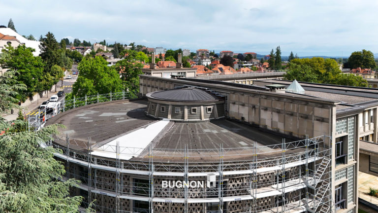L'Aula Magna avec vue sur la toiture