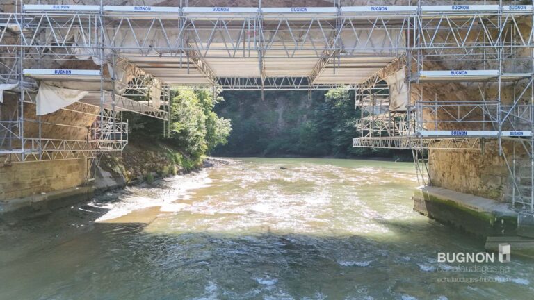 Assainissement d’un pont à Fribourg avec Bugnon échafaudages