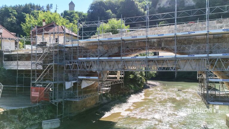 Travaux de rénovation du Pont du Milieu à Fribourg